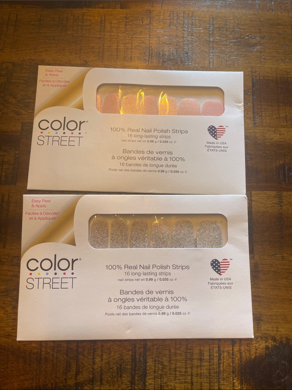 Color Street Gold & Champagne Glitter Nail Strips - Color Street Pack